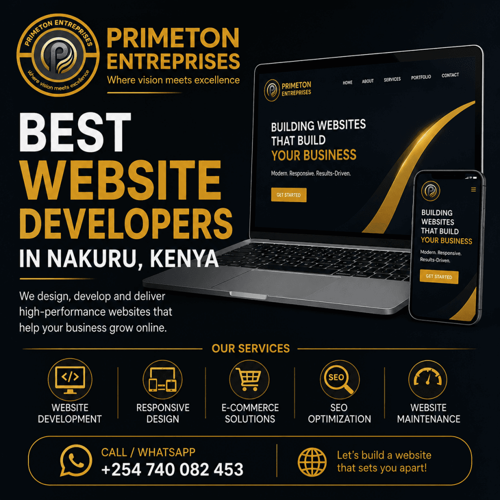 best website developers in Nakuru Kenya +254740082453